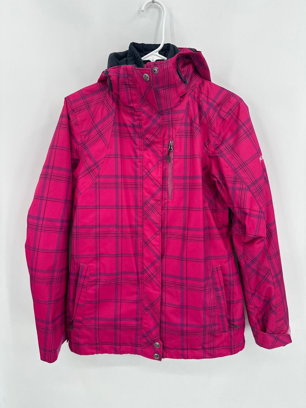 Women's Columbia Interchange 2 in 1 Jacket in Pink Plaid Size Small
